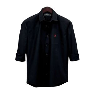 solid black shirt for men SL007