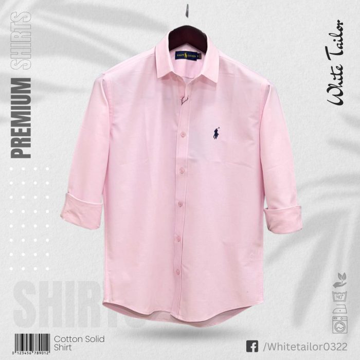 Oxford cotton baby pink shirt