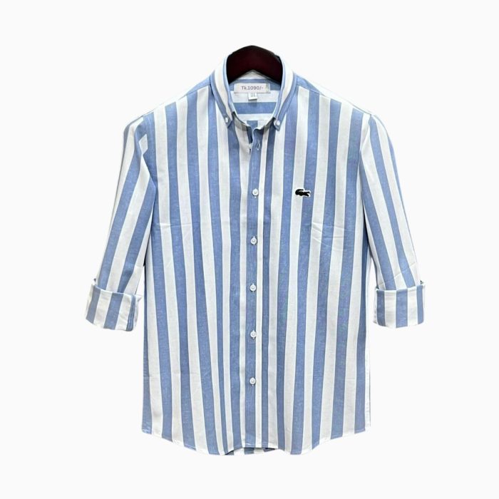 premium cotton striped shirt for men