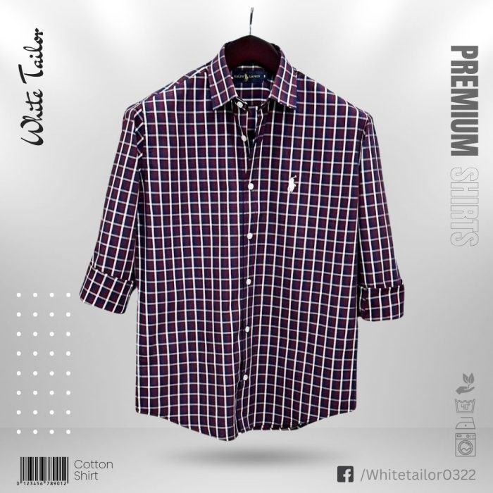 Full sleeve check shirt for men