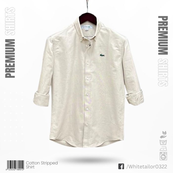 Solid cotton shirt for men Light Brown