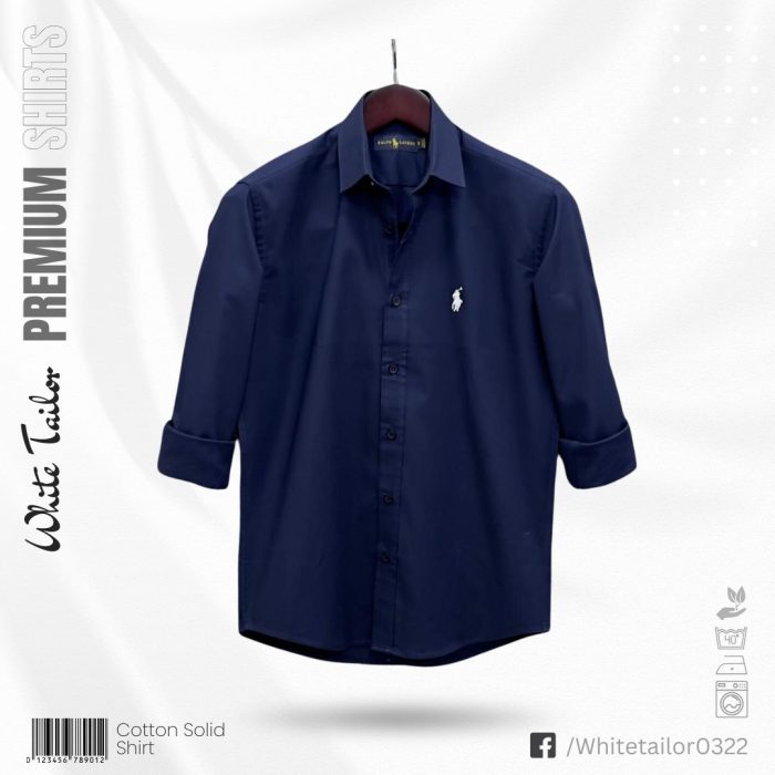 Solid cotton shirt for men Nevy