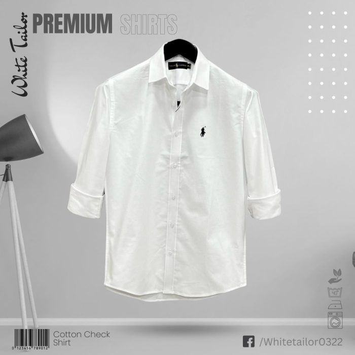 Solid cotton shirt for men